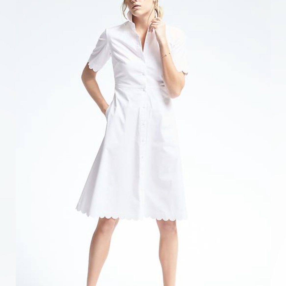Banana Republic White Wrap Dress